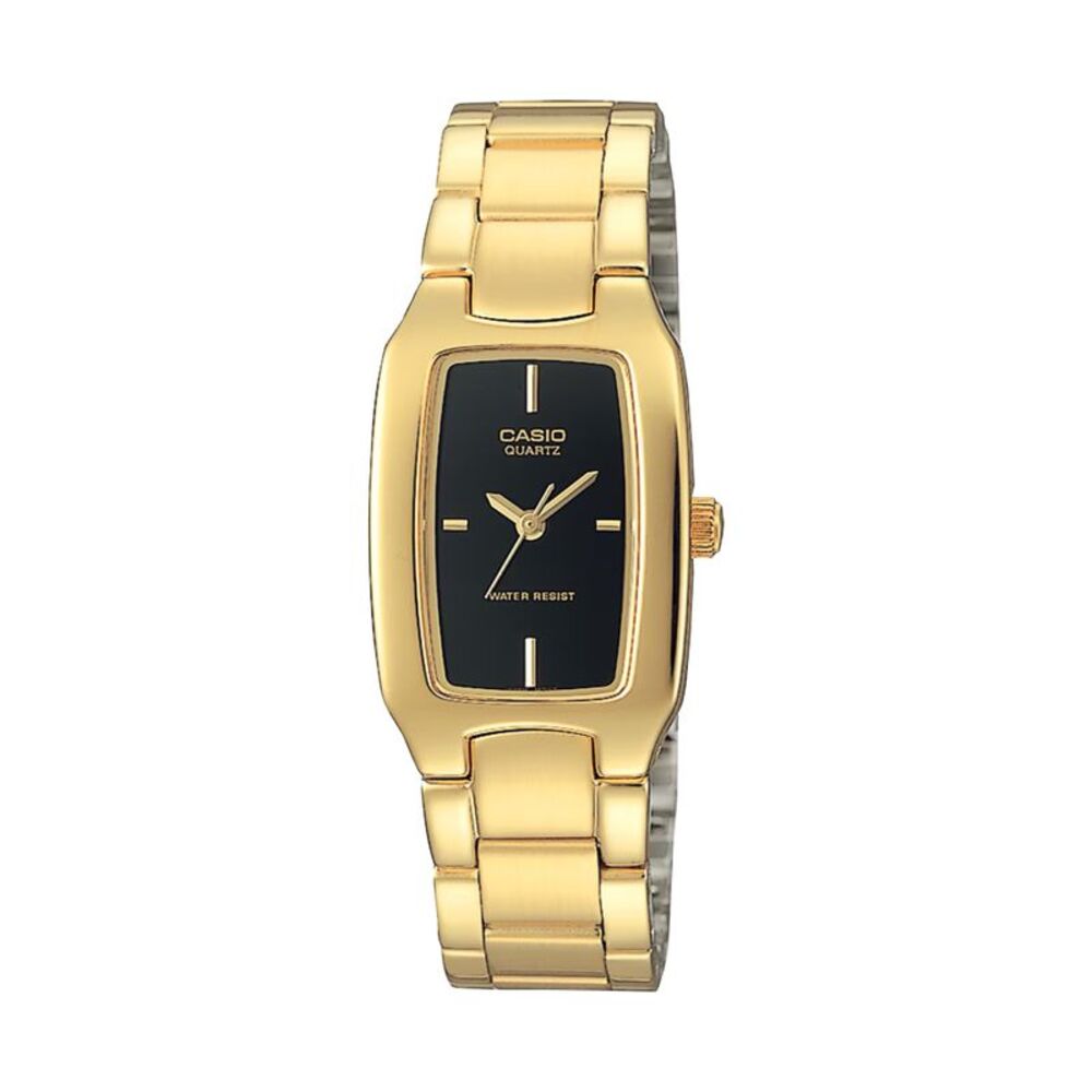 Casio Women’s Gold-Tone Black Dial Stainless Steel Watch – LTP-1165N-1C-NOBX-EW